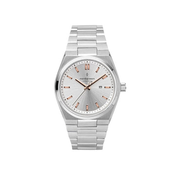 NORDGREEN SUCCESSION 41MM SILVER WITH SILVER DIAL, ROSE GOLD INDICIES
SN35SIHLSPSS