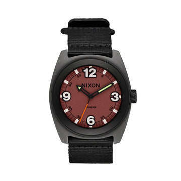 Nixon Clutch 42 Matte Gunmetal & Hot Sauce Watch -  A1447-5351-00