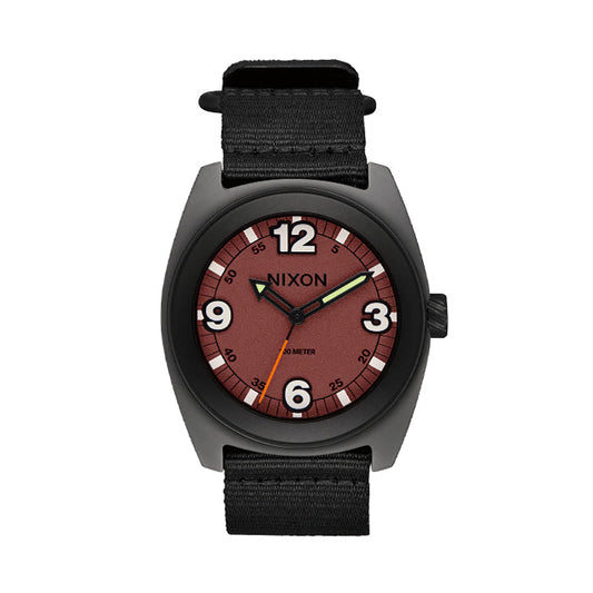 Nixon Clutch 42 Matte Gunmetal & Hot Sauce Watch -  A1447-5351-00